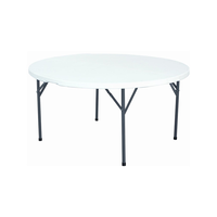 Tables de banquet pliantes en plastique rondes et rectangulaires à prix réduit