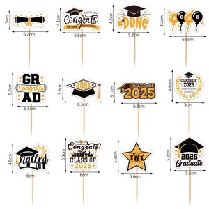 Tốt Nghiệp Mùa Bánh Toppers Đảng Trang Trí Cho Lễ Tốt Nghiệp Món Tráng Miệng Bảng Plug-In Bánh Trang Trí Nguồn Cung Cấp - Product Image 5