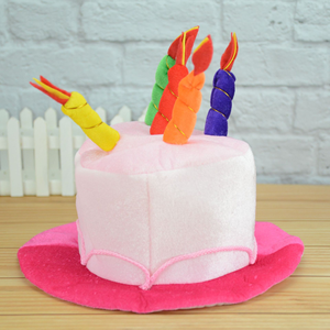 Joyeux <span class=keywords><strong>Anniversaire</strong></span> : Accessoires de Fête en Forme de Gâteau en Peluche Rose et <span class=keywords><strong>Bleu</strong></span>, Bougies, Chapeaux, Décorations pour Fêtes et Fournitures de Gâteaux - Product Image 4