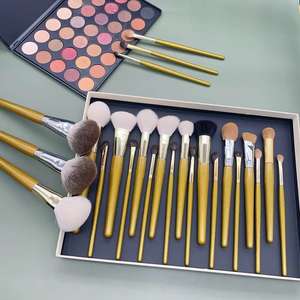 YRX 25 piezas de pelo Natural avanzado mejor pelo de cabra ardilla zorro ceja Base Coloracross raro logotipo personalizado mejores pinceles de maquillaje - Product Image 4