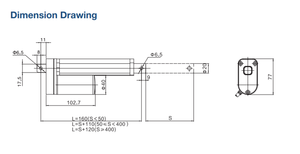 Jiecang jc35w1 1000N cửa sổ Opener thiết bị truyền động 400 mét đột quỵ tuyến tính thiết bị truyền động cho mái hiên - Product Image 4