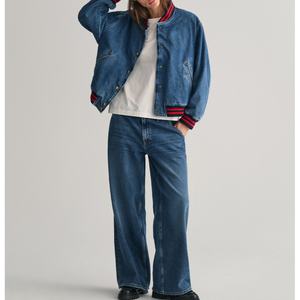 Chaqueta vaquera lavada para mujer 2025 al por mayor, chaqueta abotonada, abrigo estilo béisbol para mujer - Product Image 5