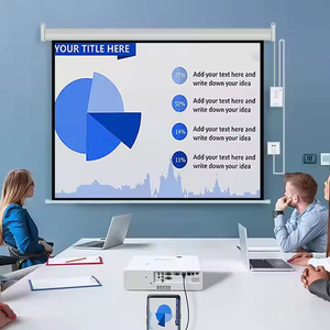 Màn chiếu điện tử 100 inch có điều khiển từ xa, màn chiếu tự động 16:9 HD 4K trong nhà cho rạp chiếu phim gia đình - Product Image 5