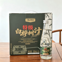 Kotak Hadiah Minuman Serbuk Birch Rendah Lemak dengan Ekstrak Ginseng, Kudzu & Mawar 320ml*8 Botol Desain Kustom OEM Label Pribadi