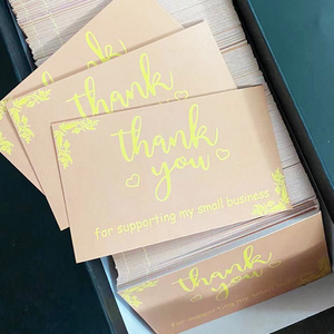 Gold Plated Luxury Customized <strong>Thank</strong> <strong>You</strong> <strong>Card</strong> Personalized Logo Post <strong>Card</strong> <strong>Thank</strong> <strong>You</strong> <strong>Card</strong> for Small Business - Product Image 2
