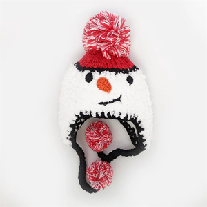 Gorro de punto hecho a mano para cachorro <span class=keywords><strong>con</strong></span> orejas caídas, gorro de punto acogedor <span class=keywords><strong>con</strong></span> orejas de animal, gorro de punto grueso para bebé, venta al por mayor - Product Image 2