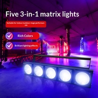 Lumière d'effet matriciel LED professionnelle 5 têtes RGB 3 en 1, contrôle DMX, éclairage de scène pour discothèque, DJ, boîte de nuit, spectacle de performance