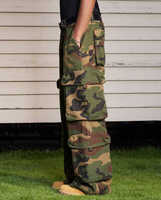Pantalon cargo utilitaire tactique camouflage en coton sergé à jambe large et ample Salati Custom Cago pour hommes