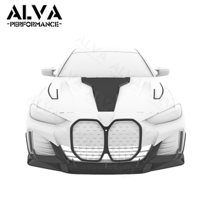Kits de Carrocería Aerodinámica de Fibra de Carbono Seca <span class=keywords><strong>ALVA</strong></span> X MiW Deign para BMW I4, Parrilla Delantera, Capó - Product Image 2
