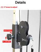 Dinuo Home Utilisation de la force de la machine à câble murale Lat Pull Down Trainer Système de double poulie Station de câble chargée par plaque