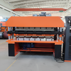 เครื่องผลิตแผ่นเหล็กชุบสังกะสีแผ่นหลังคาสี่เหลี่ยมคางหมูราคาดี - Product Image 1