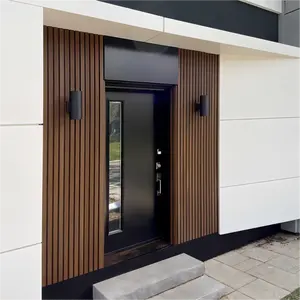 Conception moderne personnalisée WPC Panneau de décoration de jardin en bois extérieur Panneaux muraux extérieurs