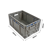 QS 600*400*300mm Meilleure vente Grande boîte de stockage en plastique pliable pour fruits Boîte de palette pour fruits Pièces automobiles