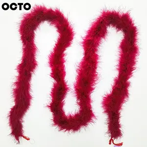 Wholesale Price 18G 2M Dyed Party Decoration Fluffy Cheap Turkey Marabou Feather Boas Trimming