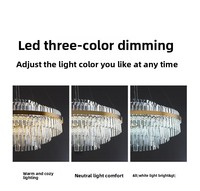 Lustre LED ovale moderne et minimaliste de luxe en verre couleur cuivre, à intensité variable, avec garantie de 2 ans pour les salons domestiques