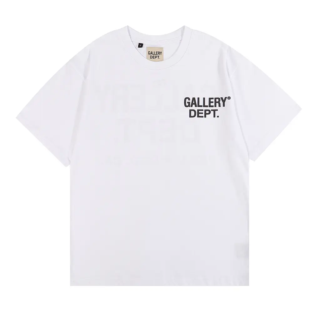 Fitspi Men's T-shirt Short Sleeve 100% Cotton High Street Letter Gallery Dept Unisex T Shirt Tshirts For Male Tops