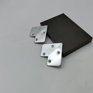 Supports d'angle en aluminium 63x38,5 mm, accessoires de quincaillerie durables pour portes, fenêtres et meubles - Product Image 1