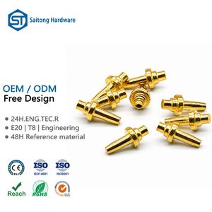 Rivets à talon en laiton sur mesure 2,5x14mm, certifiés ISO 9001, surface brillante, axe non standard, marque Saitong, usage industriel pour - Product Image 1