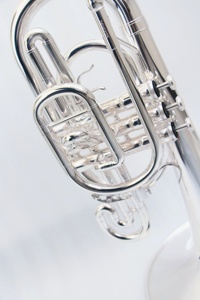 RTS Mellophone F Flat Brass Silver Plated Marching Band Orchestra Performers Instrumento OEM Venta Euphonium Instrumento musical - Product Image 4