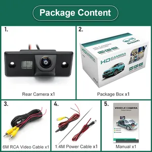 Greenyi AHD 1080p đảo ngược máy ảnh cho <span class=keywords><strong>VW</strong></span> Volkswagen Santana Polo TIGUAN <span class=keywords><strong>Touareg</strong></span> Passat B4 B5 Skoda FABIA tấm giấy phép ánh sáng - Product Image 4