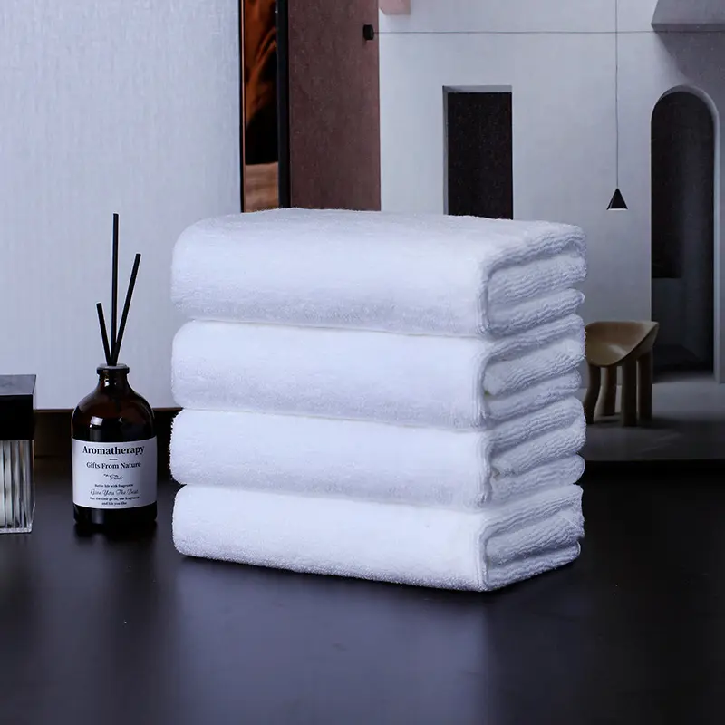 Khách sạn mềm mại thoải mái bông trắng tùy chỉnh Khăn vuông khăn mặt khăn tắm