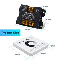Contrôleur Sans Fil à Panneau Tactile LED à Intensité Variable DC 5V 12V 24V 30A 50A pour Bande LED Monocolore/CCT/RGB/RGBW/RGBWC
