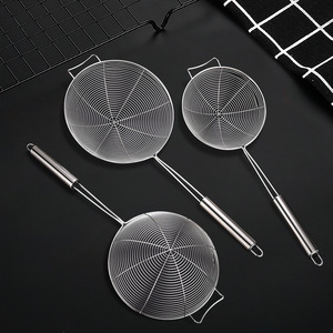 Écumoire en acier inoxydable, louche de cuisine pour fondue, passoire métallique, pour la friture des nouilles, la fondue épicée, les raviolis, grande taille - Product Image 1
