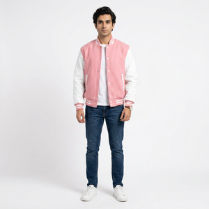 Dernière Collection : Blouson Teddy Homme Col Montant avec Logo Brodé Personnalisé 100% Coton – Fournisseur en Gros FINER THREADS Hiver - Product Image 1