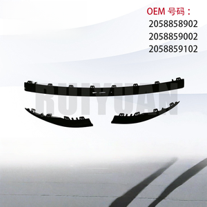 2025 Tendance <span class=keywords><strong>Mercedes</strong></span> W205 2019 Pare-chocs avant Garniture inférieure Noir brillant 2058858902/2058859002/2058859102 Style chevalier noir - Product Image 4