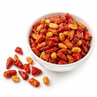 Cacahuetes Crujientes con Chile, 20g, Paquete de 20 Unidades, Picantes y Crujientes, Suministro para Tiendas de Conveniencia, Venta al Por Mayor OEM