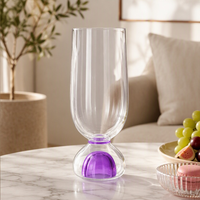 Verre à jus en cristal Liuli givré violet améthyste, gobelet en verre émaillé coloré, articles ménagers pour la maison et les restaurants