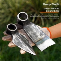 Cabeza de Azada Pequeña Forjada en Acero Industrial de Alto Contenido de Carbono, Herramienta Multiusos para Jardinería, Cultivo, Deshierbe y Plantación de Vegetales