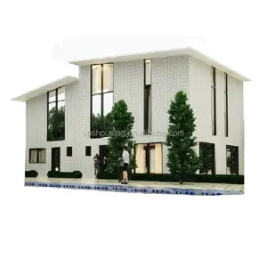 100M2 2 Rooms Low Cost Decorated Ghana Purchase Prefabricated House