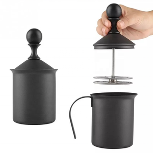 Vente en gros acier inoxydable 400ml <span class=keywords><strong>mousseur</strong></span> à lait manuel <span class=keywords><strong>mousseur</strong></span> à lait - Product Image 3