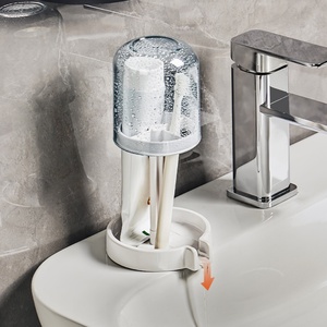 Creative a Cup of Dual-use Plastic Student Simple <b>Toothbrush</b> <b>Holder</b> with Mouthwash Cup Bathroom Set - Product Image 1
