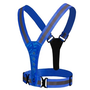 <span class=keywords><strong>Gilet</strong></span> de sécurité réfléchissant avec chargeur USB, ceinture élastique clignotante, lumière LED, pour la course de nuit, le vélo, le cyclisme - Product Image 4