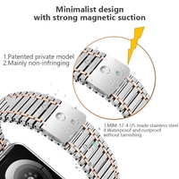 Unique 316L Magnetic Strap for Apple Watch Band 49mm 45mm Metal Stainless Steel Bracelet for IWatch Serie SE 3 5 6 7 8 ultra