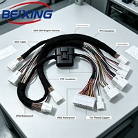 A00094 BeiXing OEM ODM Câble de Faisceau de Câblage Moteur 600V Isolé PTFE 300mm Connecteur Adaptateur Automobile IP68 Étamé