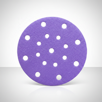 Disque de ponçage en céramique violet de 6 pouces pour la réparation automobile, outils abrasifs pour le polissage du mastic et de la peinture