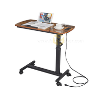 Bureau à domicile Support portable pour ordinateur portable Poste de travail Table de chevet mobile avec planche à dessin inclinable
