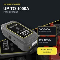 Démarreur de batterie 4-en-1 OEM ODM pour voiture, camion et moto 600A avec compresseur d'air, gonfleur de pneus et lumière d'urgence