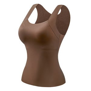 Chaleco agradable a la piel de alta calidad al por mayor, ropa interior térmica elegante y cálida AB de doble cara, <span class=keywords><strong>camiseta</strong></span> sin mangas ideal para <span class=keywords><strong>mujer</strong></span> - Product Image 4