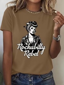 เสื้อยืดลำลองผู้หญิงลายการ์ตูน "<span class=keywords><strong>Wait</strong></span> <span class=keywords><strong>What</strong></span>" คอกลมแขนสั้น - Product Image 2