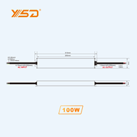 Alimentations LED YSD à PFC élevé 100W, 12V 24V 36V 48V 30W 60W 200W, Série F, IP67, pour bandes LED