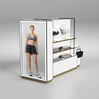 Boîte d'affichage LCD transparente interactive VISIGN de 86 pouces, taille humaine, vitrine tactile holographique 3D pour magasin de vêtements en intérieur