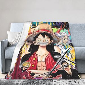 ผ้าห่มลายการ์ตูนลูฟี่ ฟัซซี่ ญี่ปุ่น สุดเท่ สำหรับใช้ในบ้าน ขนาด 125*100 ซม. ผ้าคลุมเตียง อนิเมะ - Product Image 1