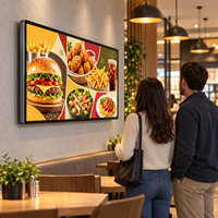 Écran d'affichage numérique mural Android 43 pouces, lecteur LCD non tactile avec animations et graphiques pour hall d'hôtel, centre commercial