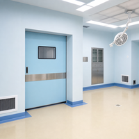 Porte coulissante automatique en acier inoxydable pour salles blanches, applications de qualité hospitalière