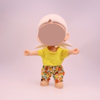Vêtements de poupée de dessin animé, costume mignon à manches courtes, accessoires de déguisement pour jouets, thème animal et nature, fête de Noël unisexe