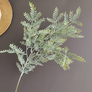 Lot de 3 brins de feuilles de mimosa artificielles à 22 feuilles, branche de saule argenté artificielle pour bouquets de mariage, décoration d'événements sur le thème de la forêt - Product Image 3